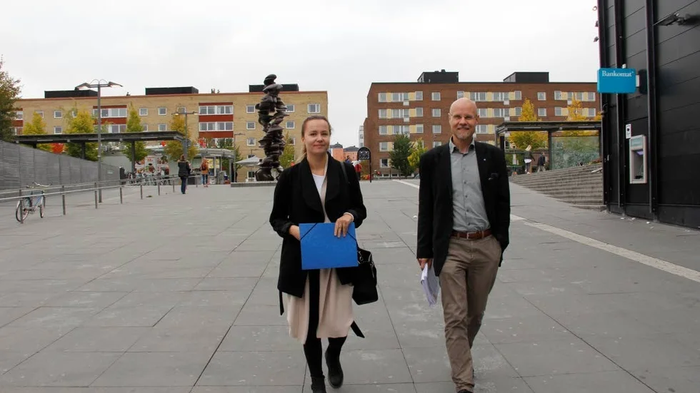 KD: politiska sekreteraren Mimmi Westerlund och kommunalrådet Jonas Segersam presenterade KD:s budgetförslag för Uppsala kommun 2017.