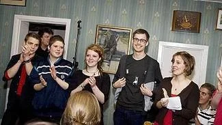 Vinnarna Li Molnar Kronlid, Henrik Karlsson, Linn Bleckert och Sam Kessel.