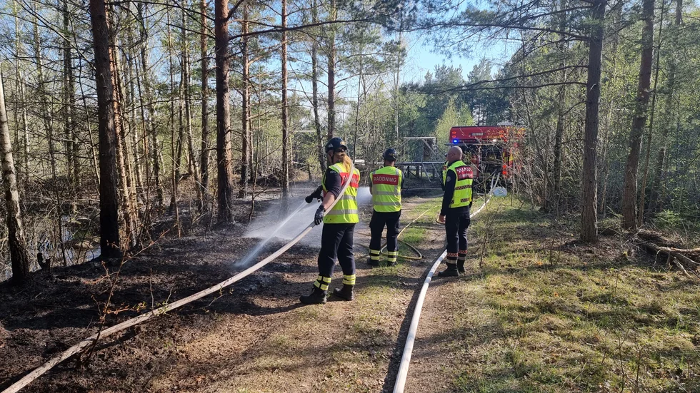 Räddningstjänst på plats i Svärtinge.