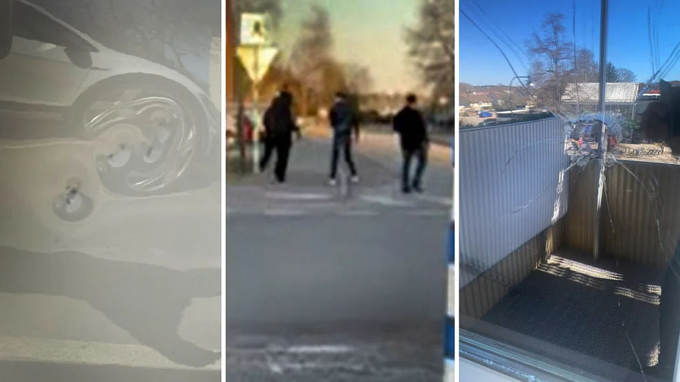 En grupp ungdomar eller unga vuxna misstänks för flera fall av skadegörelse i Ljungsbro som skedde under fredagskvällen.