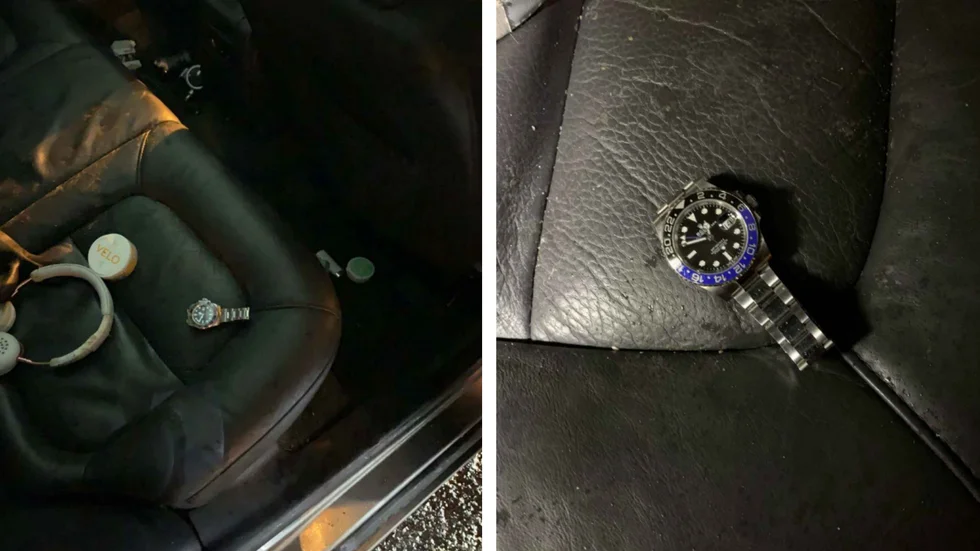 Rånarna kom över en falsk Rolex-klocka. (Bilderna är hämtade ur förundersökningen.) 