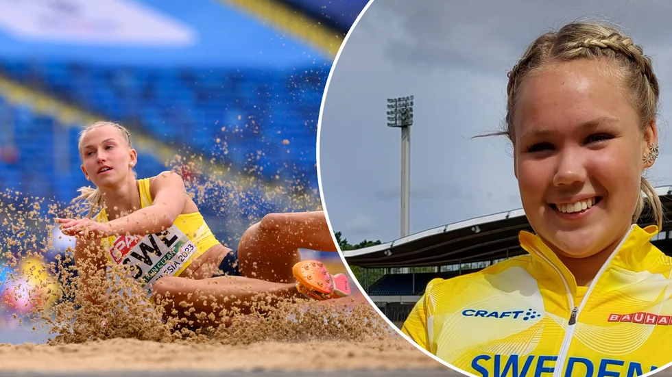 Klubbkamraterna i Råby Rekarne Maja Åskag och Linn Gabrielli Gustafsson fick vara med om helt skilda världar under den inledande dagen på JEM.