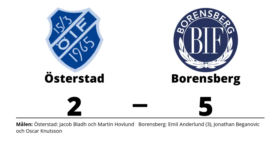 Österstads IF förlorade mot Borensbergs IF