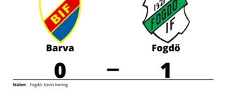 Kevin Ivering avgjorde när Fogdö sänkte Barva