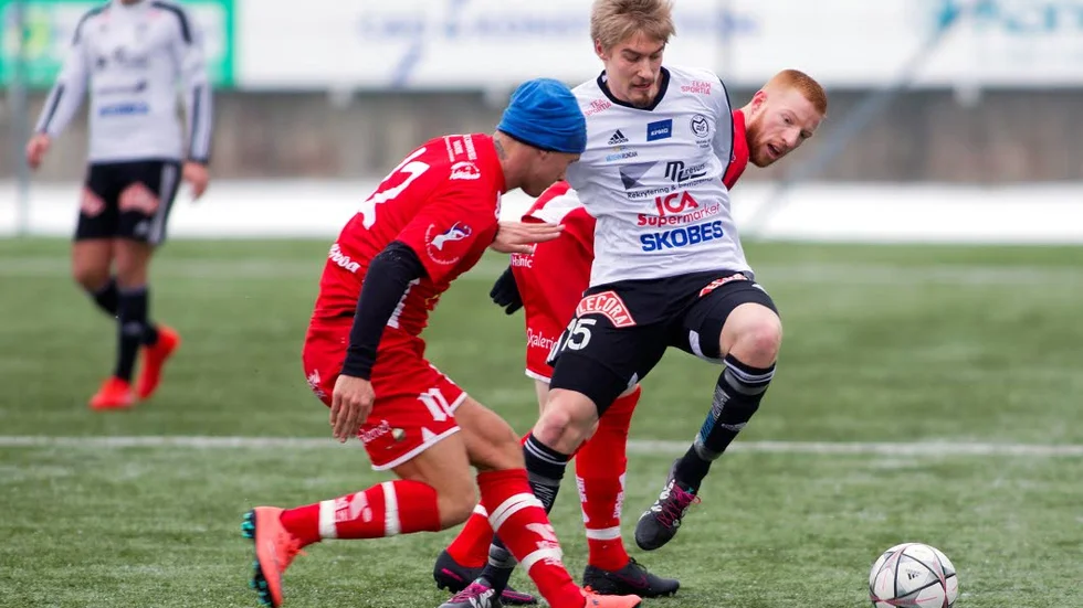 VÄNSTERBACK. Nyförvärvet från AFK Linköping, Markus Nikkanen, spelade hela matchen som vänsterback när Maif kryssade borta mot Assyriska Jönköping.