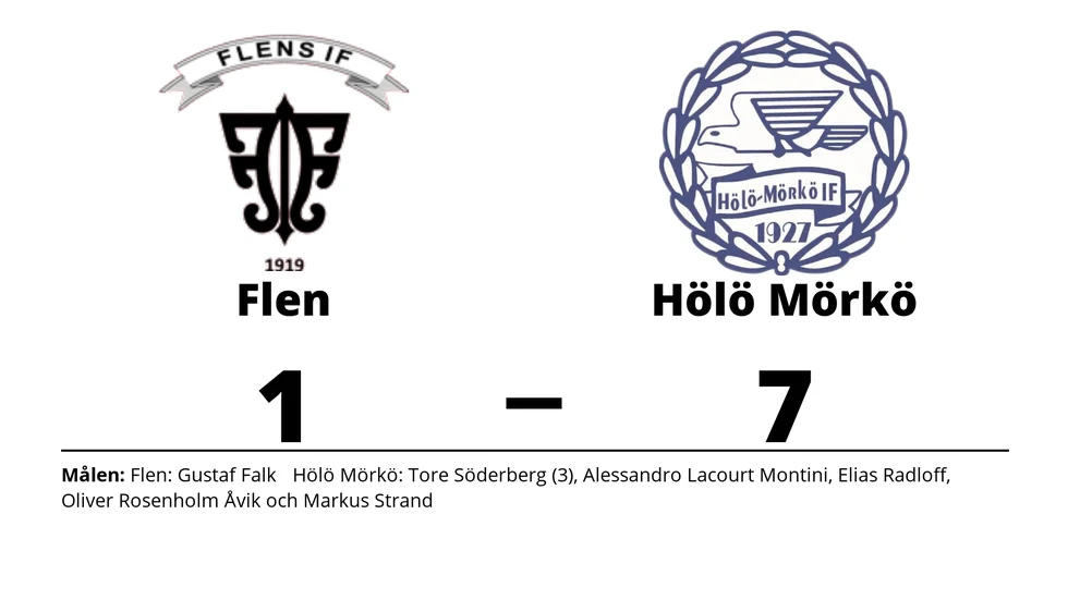 Flens IF förlorade mot Hölö Mörkö IF