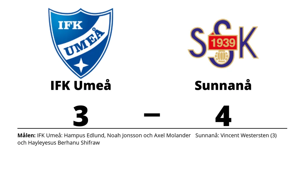 IFK Umeå förlorade mot Sunnanå SK
