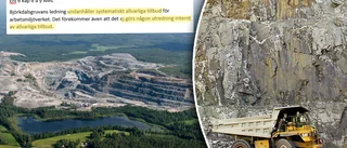 Allvarlig kritik mot Björkdalsgruvan: Mörkar olyckor
