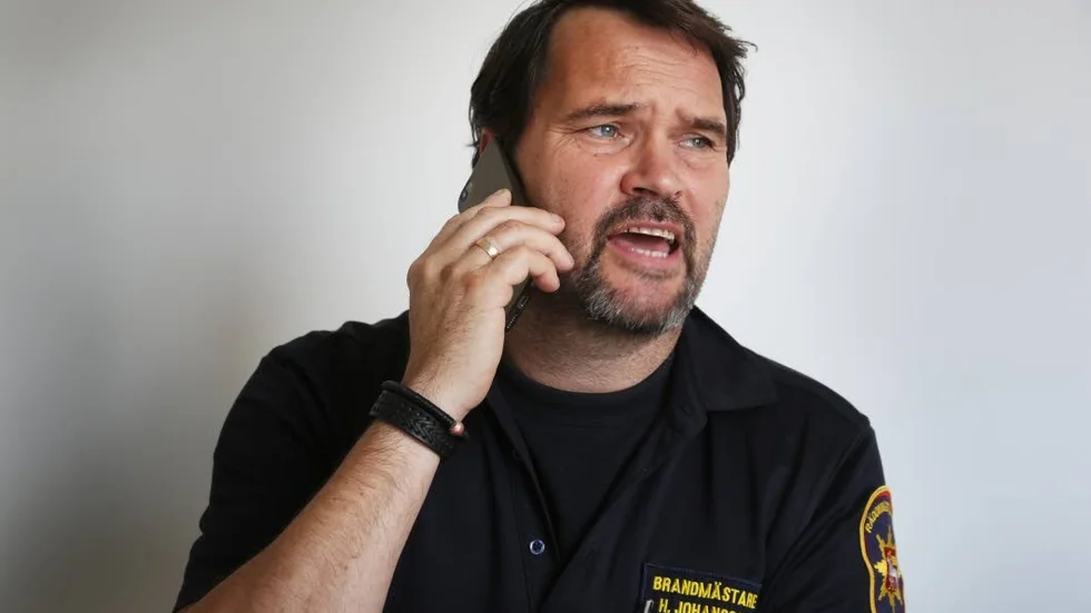Henrik Johansson, brandmästare på Gotland.