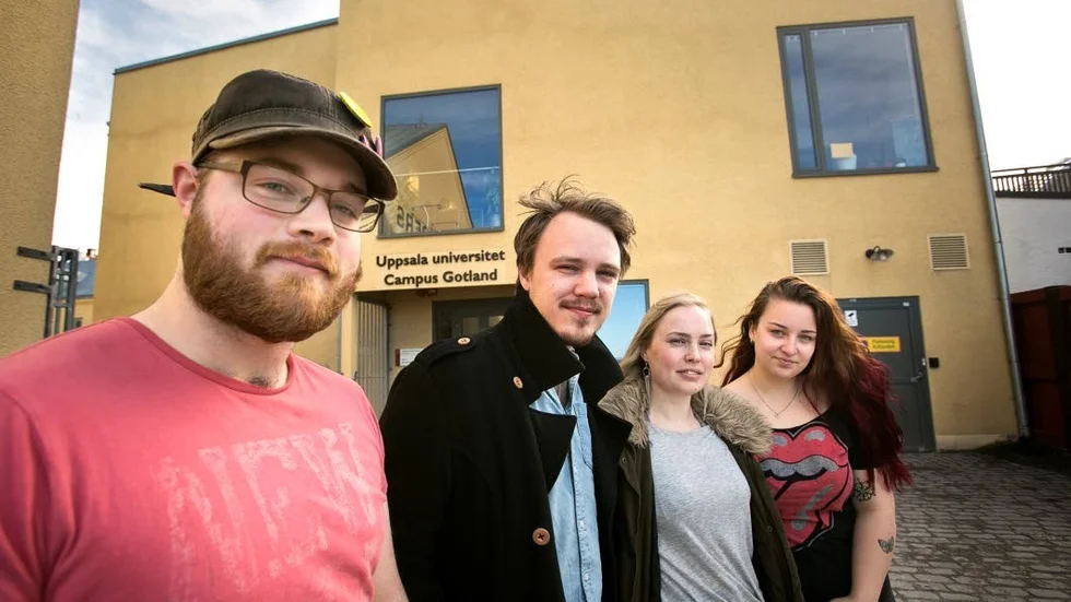 Fulla av intryck. Speldesignstudenterna Daniel Qvarnemark, Anders Karlsson, Ida Andersson-Junkka och Linda Thern