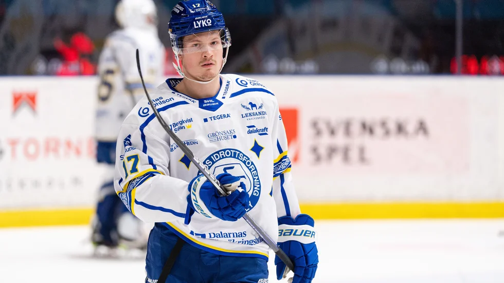 Linus Andersson, forward i Leksand, tror att Mikael Aaro kommer passa bra in i Piteå Hockey när målbilden höjs och kraven ökar. (Arkivbild)