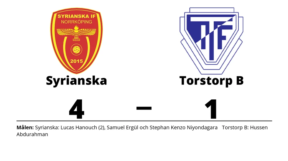 Syrianska IF vann mot Torstorps IF B