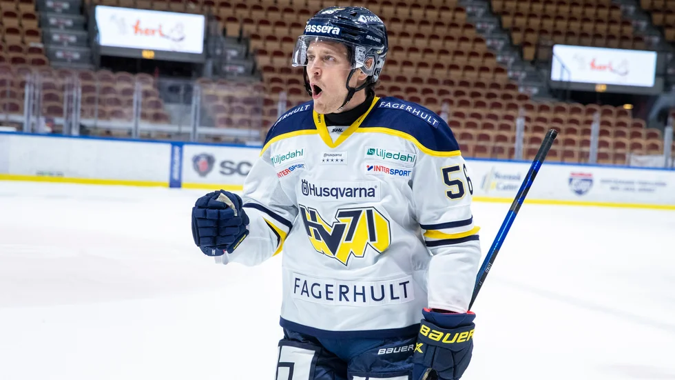 Fredrik Forsberg gjorde två av målen i HV71:s 5–1-seger över Björklöven. Arkivbild.