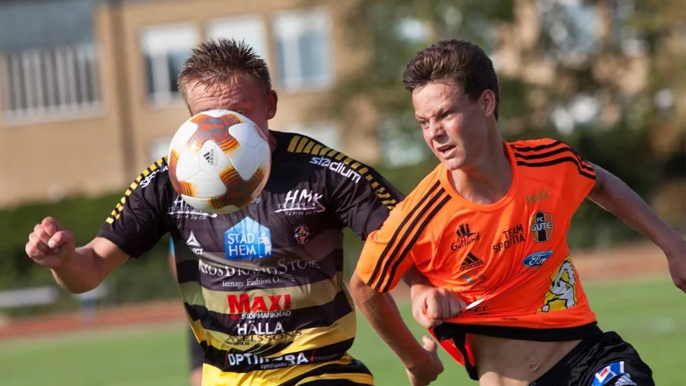 Gutes Theodor Malmerfeldt gjorde sitt första mål i division 2, men det räckte inte.