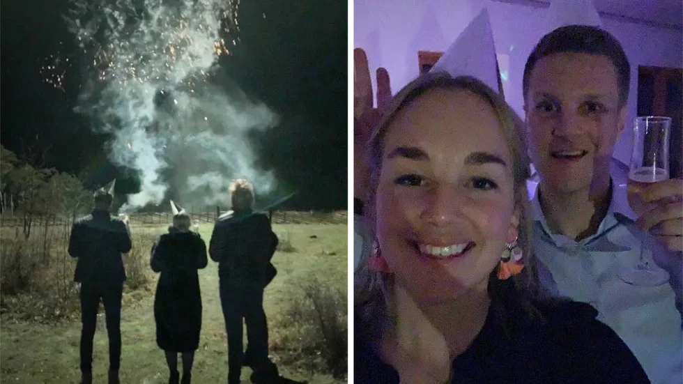 Nyår blev i alla fall problemfritt och de kunde ha både fyrverkerier och tomtebloss.