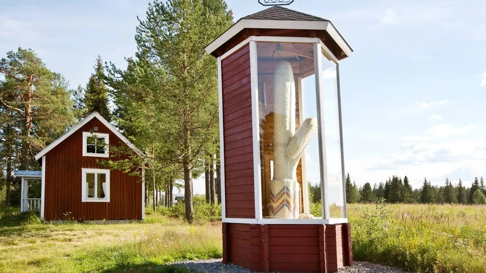 Stugan. En bit från rekordvanten står stugan där Erika ”Riga” Aittamaa en gång bodde, hon som var Lovikkavantens moder.