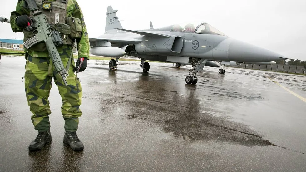 Flygövning. F21 övade över Tärendö under tisdagen.