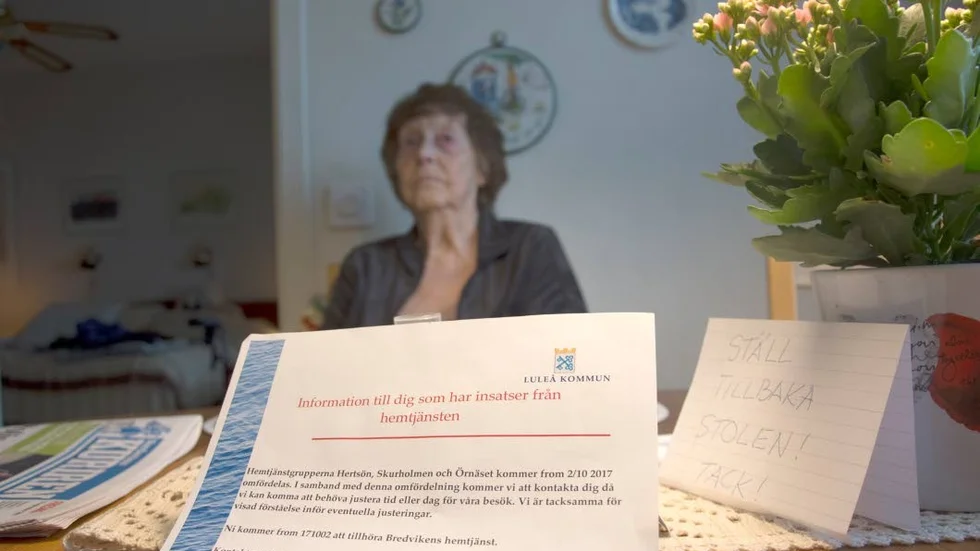 Nya bud. Nyligen kom beskedet till cirka 300 brukare inom Luleås hemtjänst att det kommer ske en större strukturförändring geografiskt vilket betyder att brukare kan mista hemtjänstpersonal dehaft i många års tid.