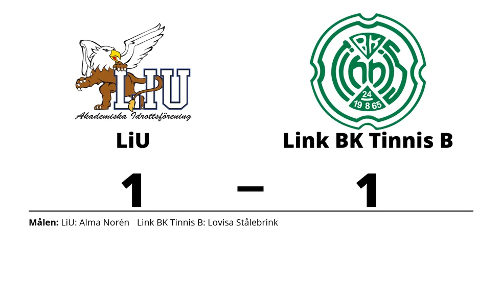 LiU AIF FK spelade lika mot Link BK Tinnis B
