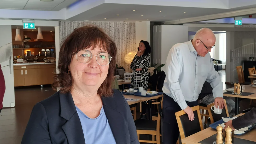 Annelie Johansson deltog på företagarfrukosten för att berätta att hon och hennes mans företag Allmecanservice kommer att etablera sig på nya industriområdet för att kunna växa.