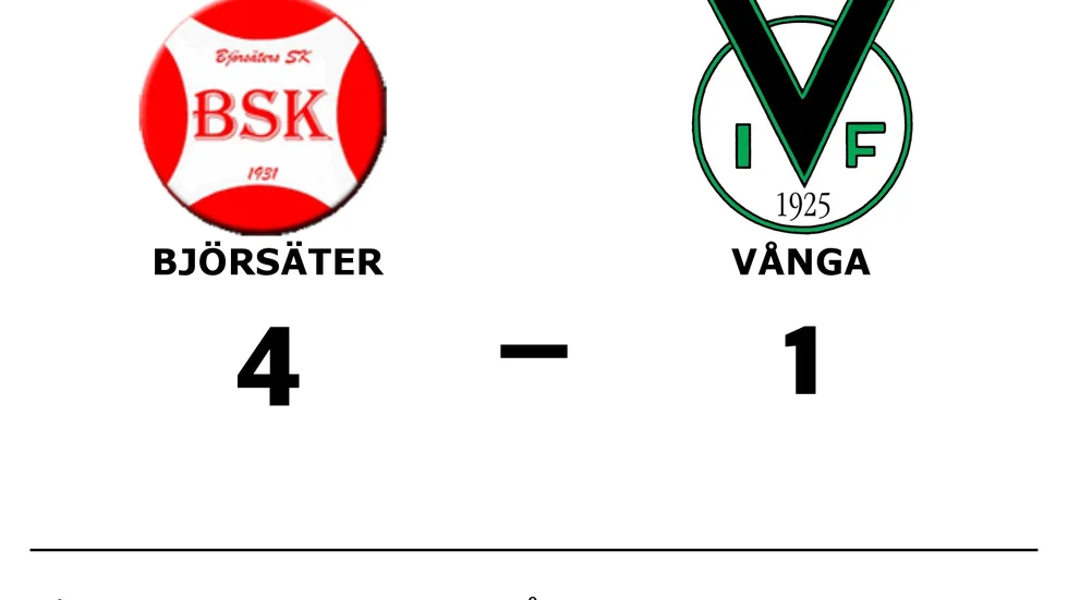Björsäters SK vann mot Vånga IF