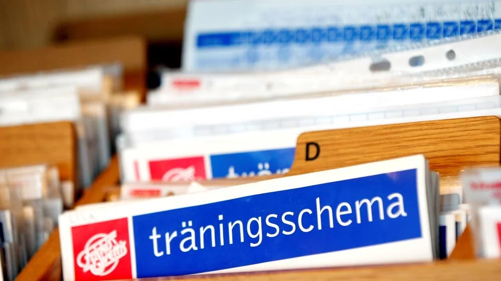 Varje medlem har sitt personliga träningsschema.