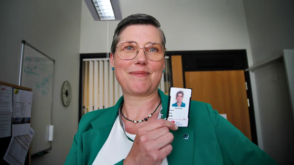Eva Ahlin fick sig själv på tredjeplats i kandidatmatchningen på SVT:s valkompass. ”Det var inga värderingsskillnader, alla de jag tyckte som var också centerpartister”, säger Eva Ahlin.