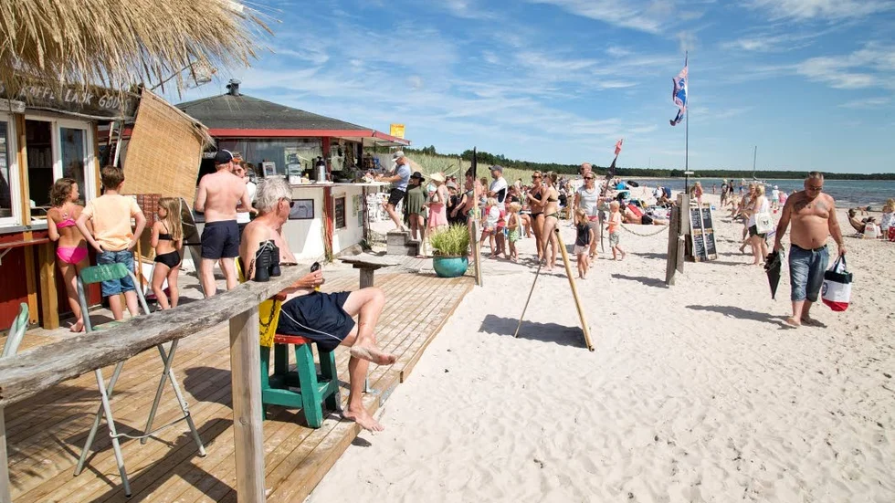 Badvattenkvaliteten var prima på Sudersand i somras.