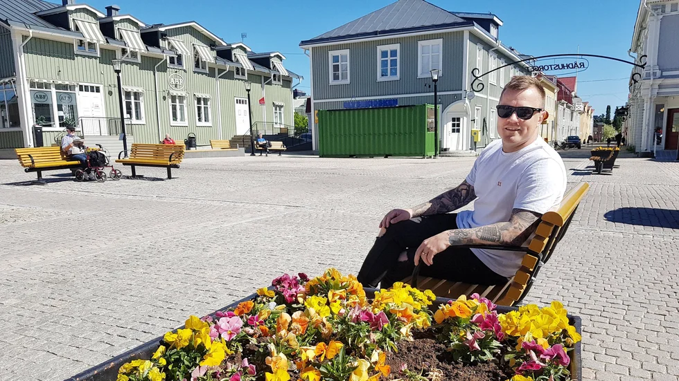 Här på Rådhustorget kommer PDOL:s största scen att stå. "Vi kommer att bygga den i hörnet för att inte skymma Centrum krog. Glasskiosken ska flyttas en bit också", säger festivalgeneral Fredrik Nilsson.