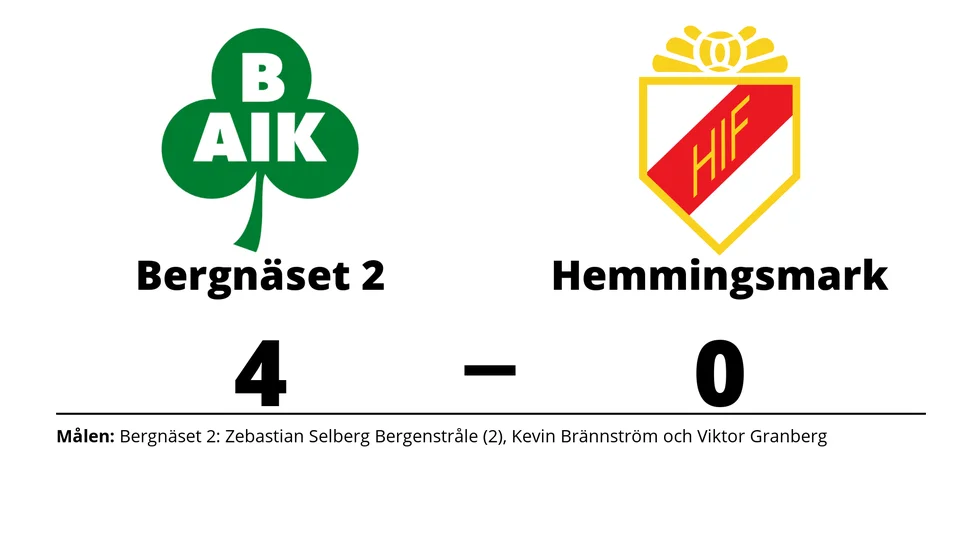 Bergnäsets AIK 2 vann mot Hemmingsmarks IF