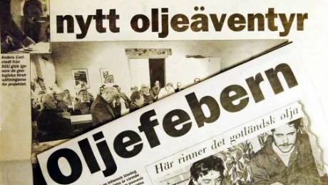 Några tidningsklipp förra gången det var oljefeber på ön.