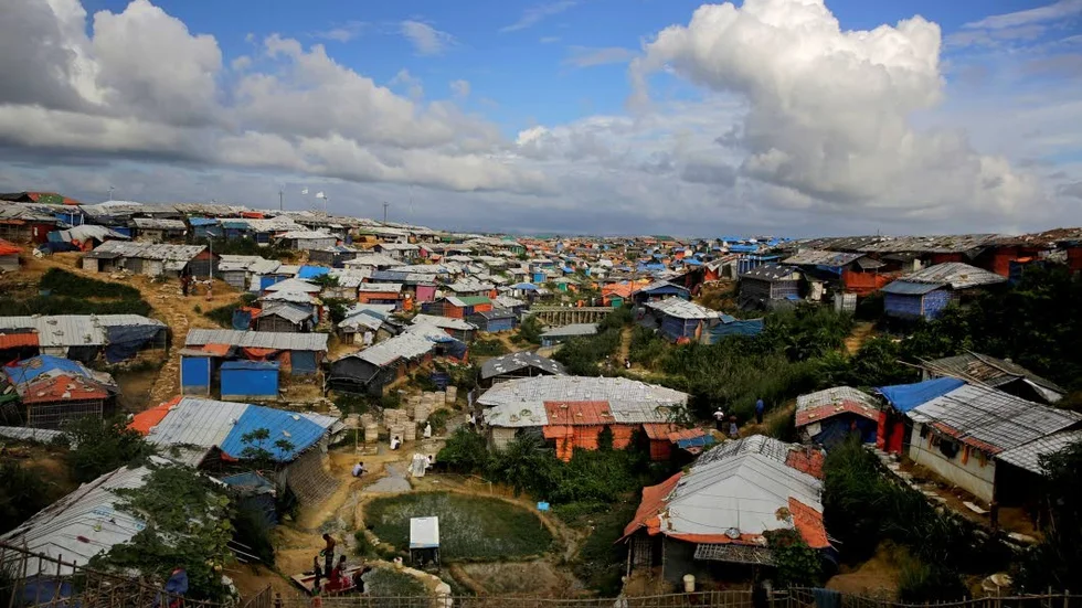 Läger i Bangladesh för flyktingar från Myanmar (Burma).