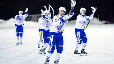 HT Bandy-spelarna tackar för den gångna säsongen. Med facit i hand blev den mer än godkänd.