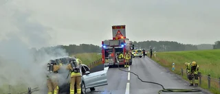 Märkte inte sin brinnande bil