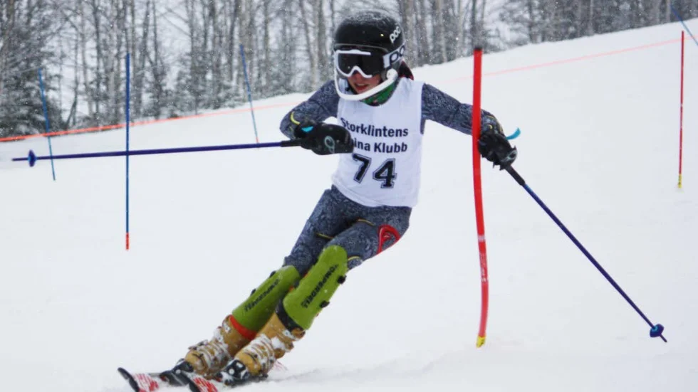 Vinnaren. Max Vestman, Storklinten, tog guld i H 12 
i storslalom i regionsfinalen 
i Lilla Världscupen.
