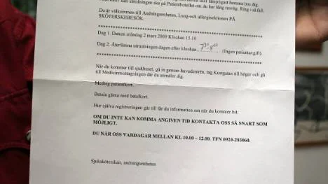 Till sist kom kallelsen från Sunderby sjukhus, men utan ursäkt för 17 års väntan.
