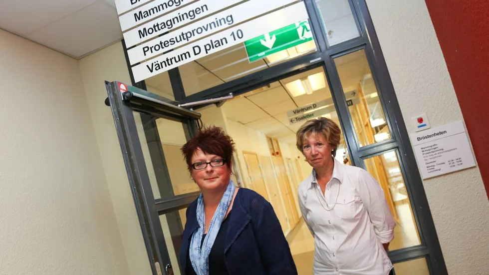 Susanna Ljunggren från bröstcancerföreningen Moa-Lina har haft mycket att tycka till om medan Pia Landberg ledd arbetet som nu resulterat i den nya enheten.
