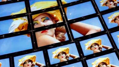 ** FILE ** In this Aug. 28, 2008 file photo, a display of flat screen televisions is seen at the booth of a home entertainment company one day before the official opening of the Consumer Electronics Fair, 'IFA 2008', in Berlin, Germany. (AP Photo/Michael Sohn, file)