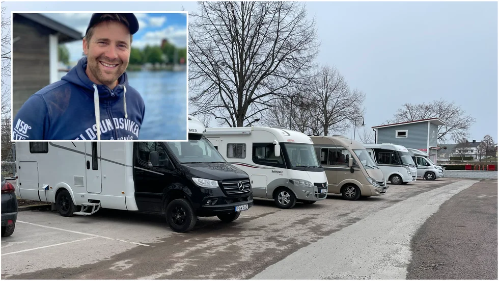 Intresset för besökare att parkera sin husbil i Strängnäs gästham är,  enligt Viktor Jansson, både stort inför påsken och nationaldagen.