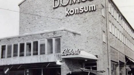En äldre bild av Domus i Kiruna.