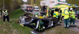 Två till sjukhus efter trafikolycka