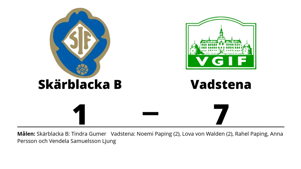 Skärblacka IF B förlorade mot Vadstena GIF