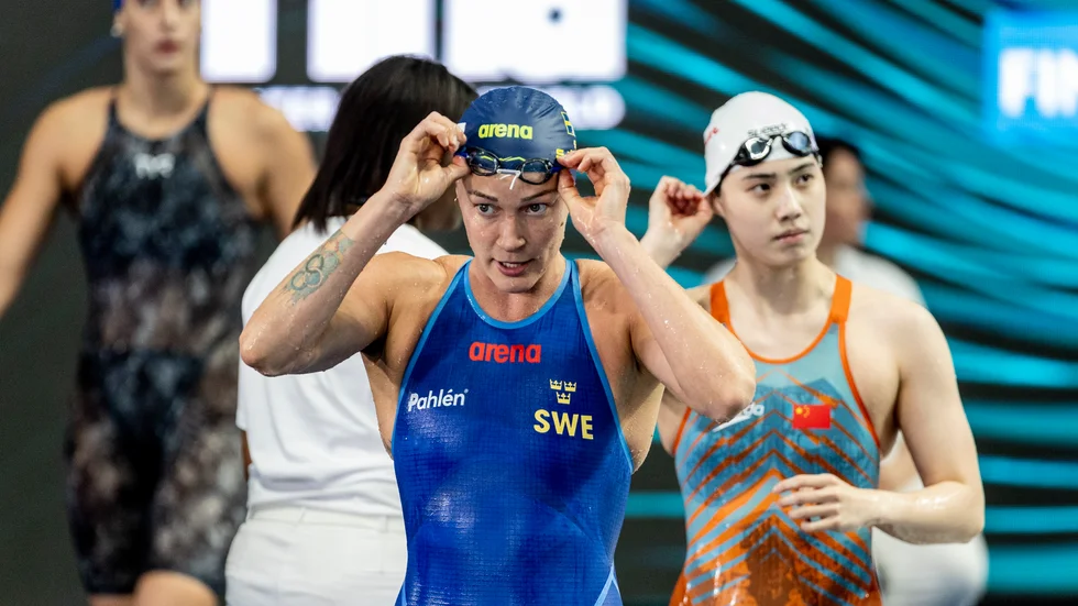 Sarah Sjöström hade snabbaste tiden i försöken på 50 meter fritt.