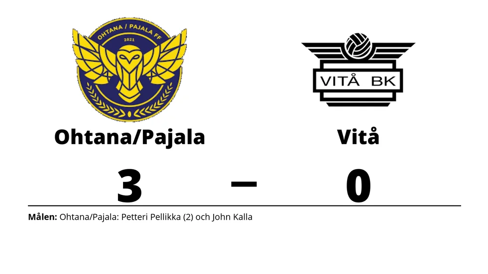 Ohtana/Pajala FF vann mot Vitå BK