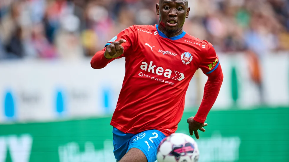 Helsingborgs Ravy Tsouka i matchen mot Gif Sundsvall i söndags.