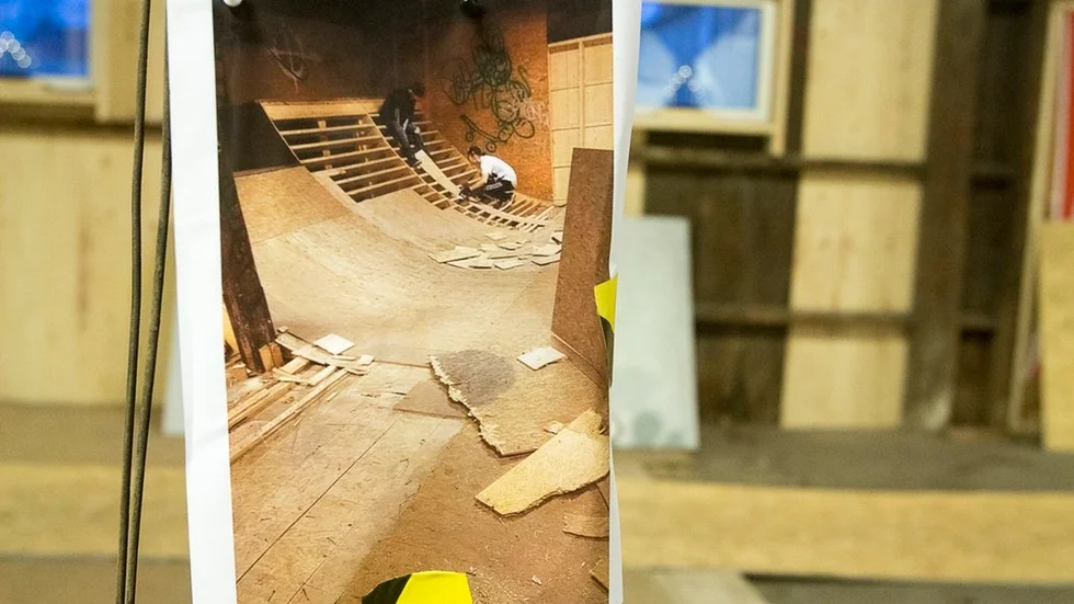 Bilder från i våras när föreningen höll på att riva ner alla gamla ramper.