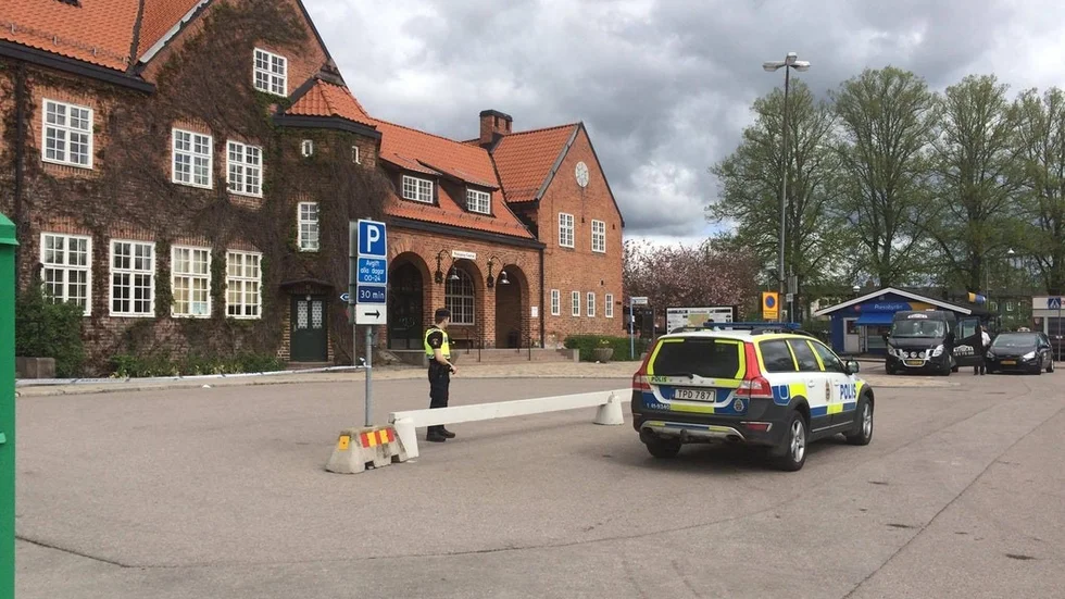 Så här såg det ut vid tågstationen strax före lunch på tisdagsförmiddagen.