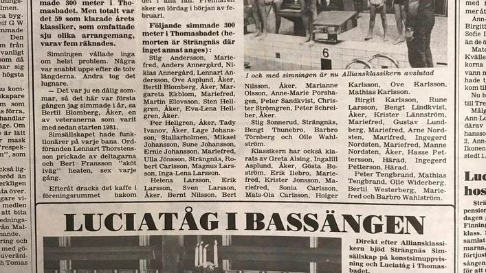 Alliansklassikerns final hade avgjorts i Thomasbadet.