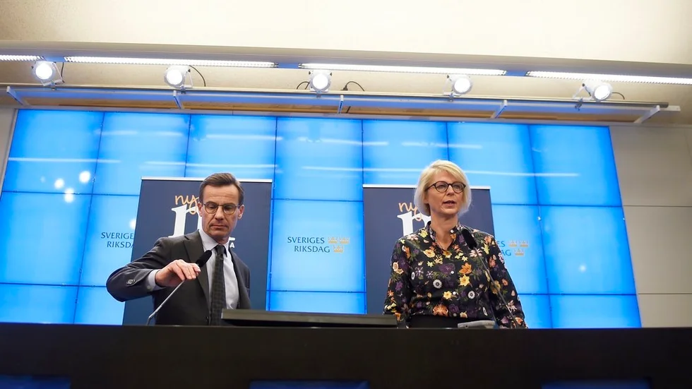 Ulf Kristersson (M) och Elisabeth Svantesson (M) presenterade M:s budgetmotion på fredagen.