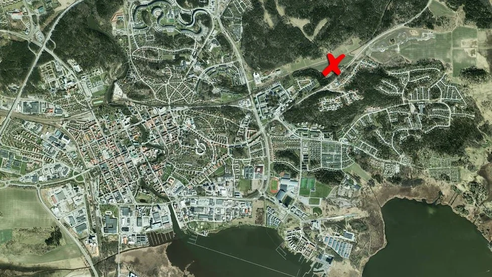 Här inträffade gräsbranden under måndagen.